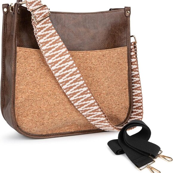 Vegan Leather Crossbody Bags for Women, Crossbody Purse with Guitar Strap Zipped - Picture 1 of 6